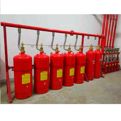 품질  Red FM200 Pipe Network System 4.2MPa / 5.6MPa Mixed Gas Fire Suppression System 공장