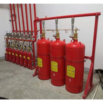 90L FM200 실린더 작업 압력 5.6Mpa 빨간색 FM200 컨테이너
