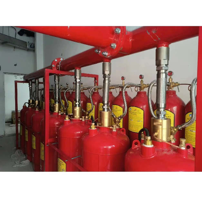 5.6Mpa 120L형 FM200 소방 시스템 헤프타플루로프로판 붉은 색
